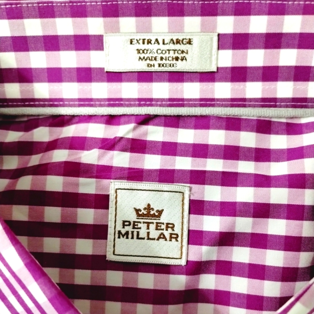 Peter Millar Men's XL Long Sleeve Button Down Shirt - Picture 4 of 4